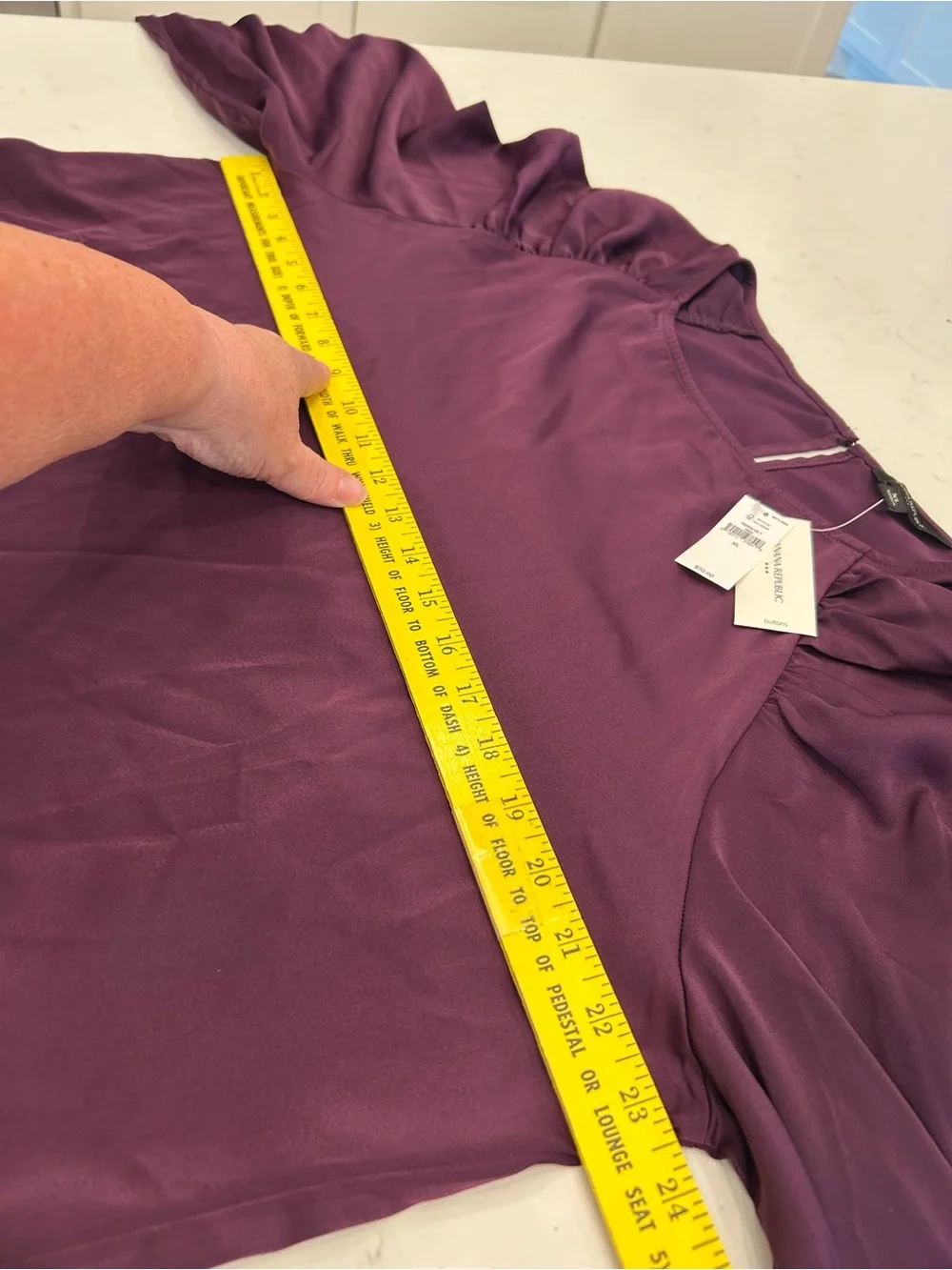 Banana Republic Plum Long-Sleeve Peasant Blouse